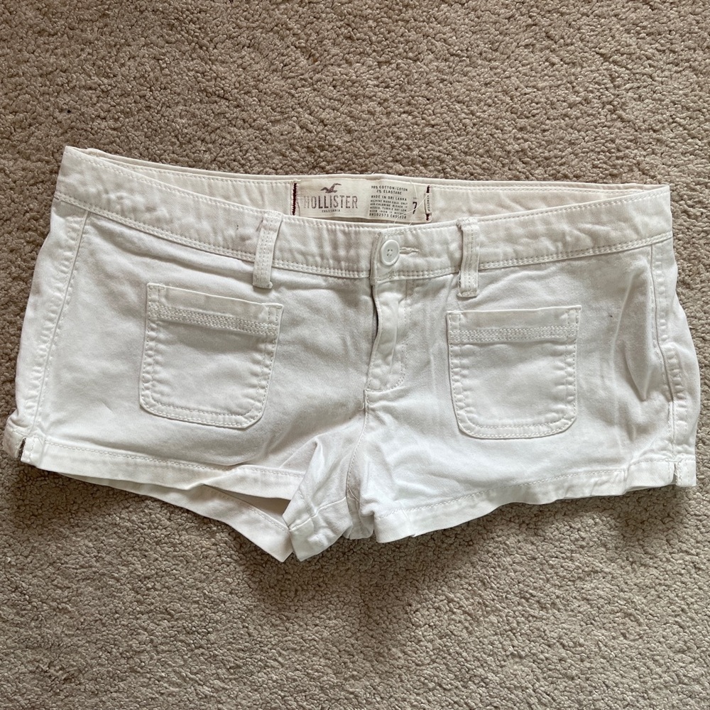 White Hollister mini shorts